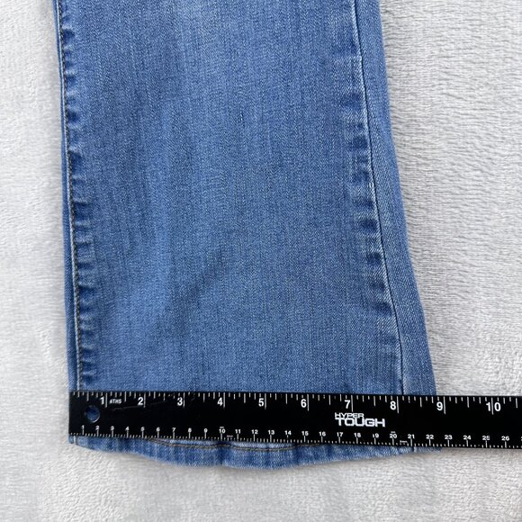 Nature Flare Leg Jeans Womens Size 26 Mid Rise Button Fly Coin Pockets Blue - Picture 10 of 12